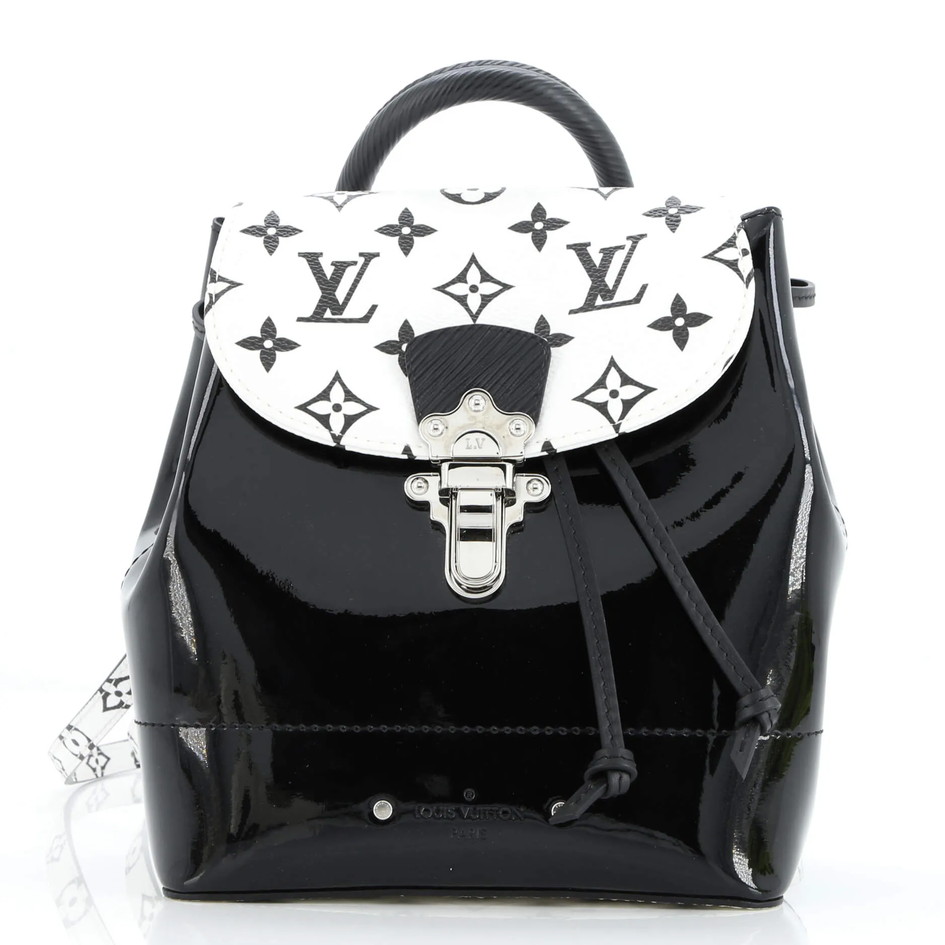 Pre-Loved Louis Vuitton Hot Springs Backpack Vernis with Monogram Canvas sold by Zulily