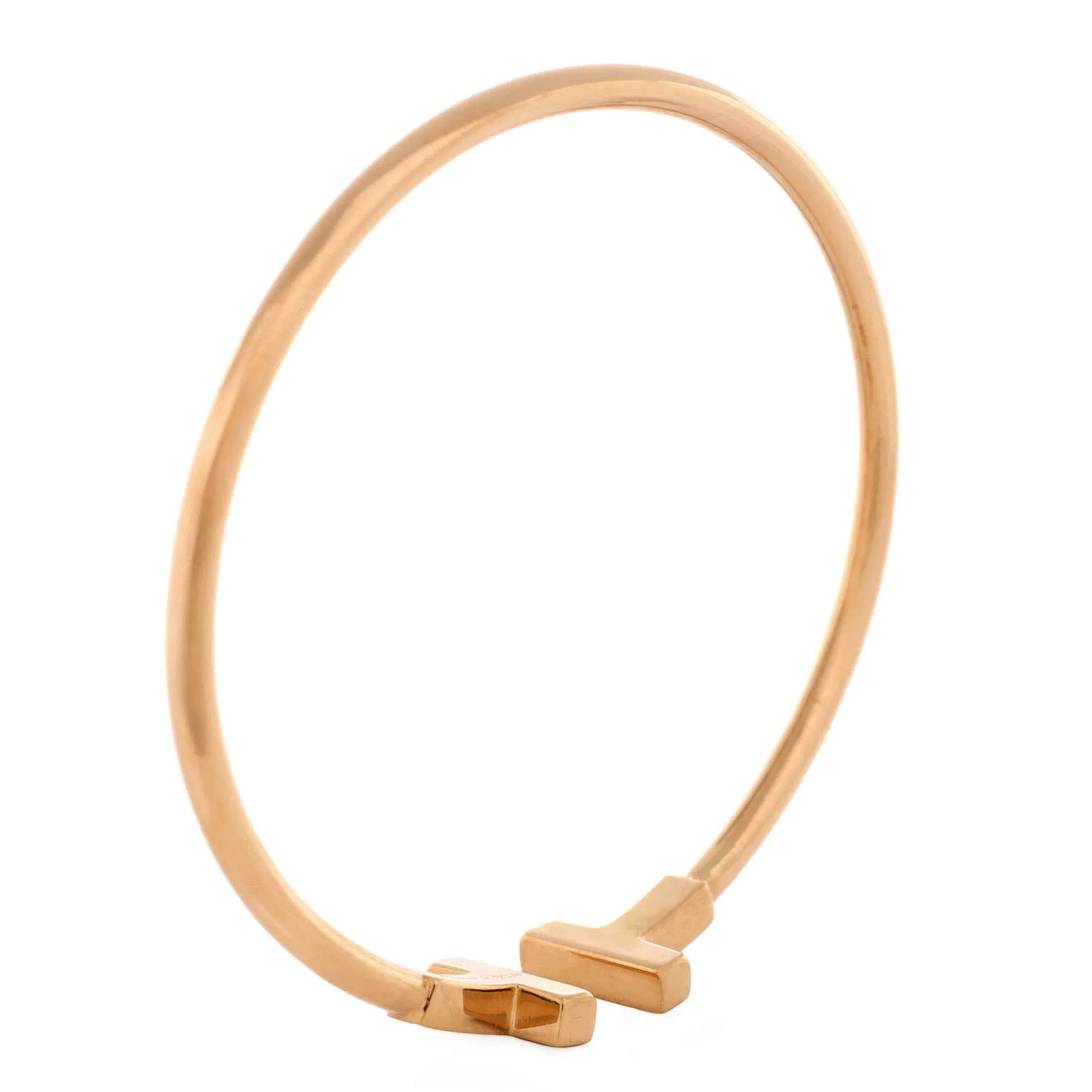 Pre-Loved Tiffany T Wire Bracelet 18K Rose Gold with Diamonds sold by Zulily product image thumbnail 3