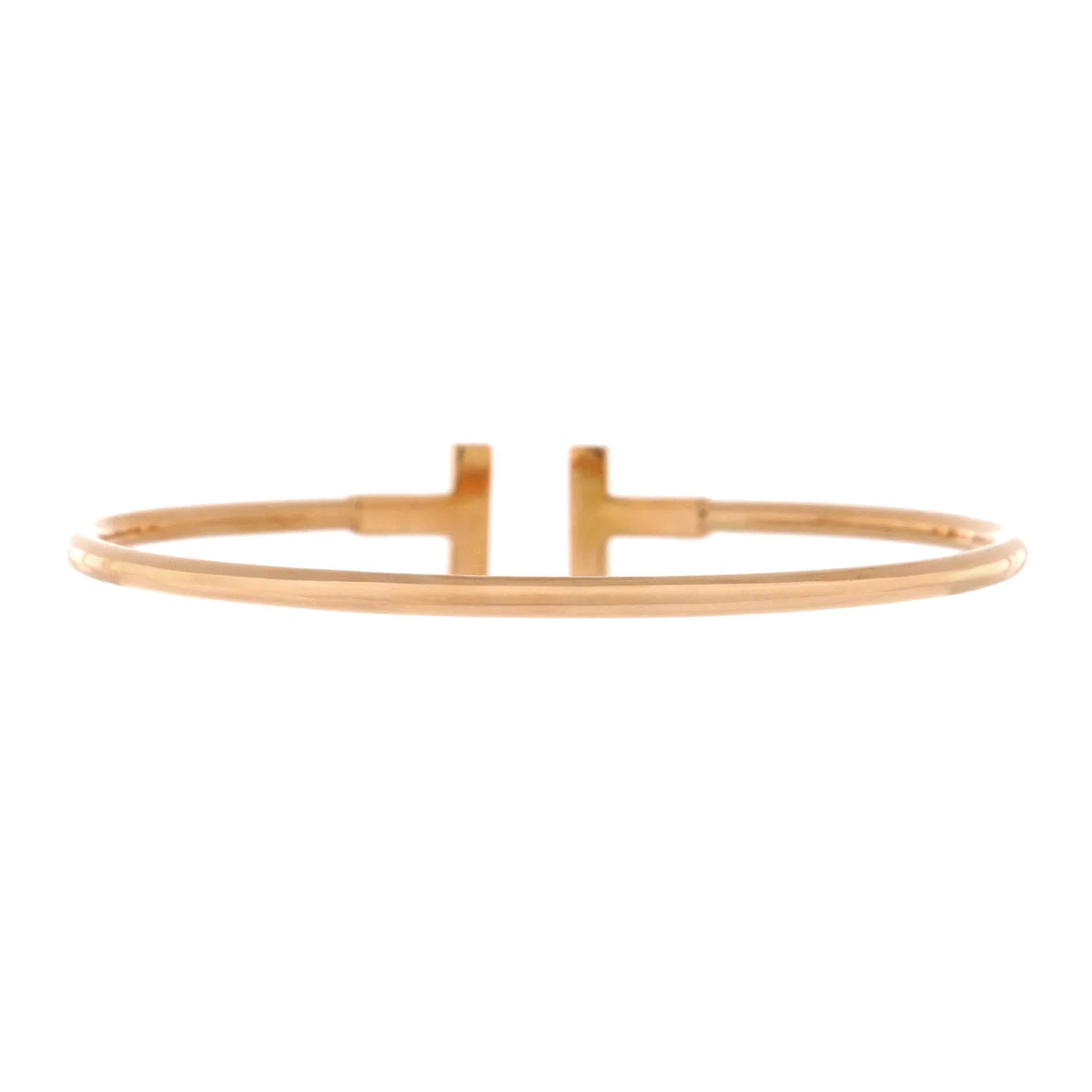 Pre-Loved Tiffany T Wire Bracelet 18K Rose Gold with Diamonds sold by Zulily product image thumbnail 4