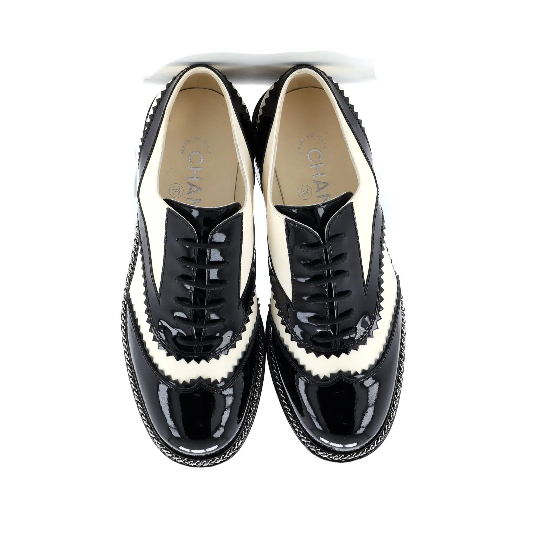 Pre-Loved Chanel Women's CC Chain Around Oxfords Patent and Leather sold by Zulily product image thumbnail 2