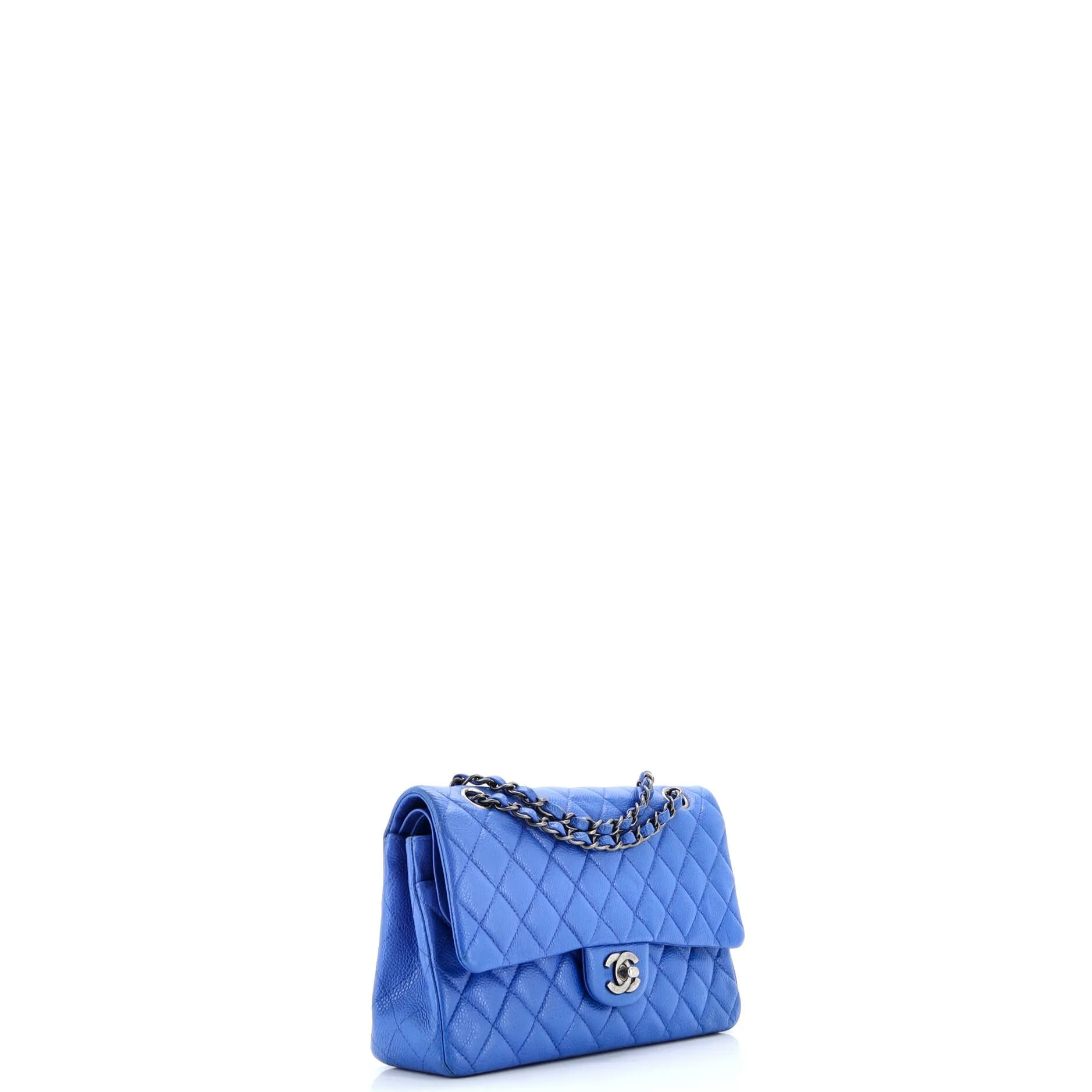 Pre-Loved Chanel Classic Double Flap Bag Quilted Caviar Medium sold by Zulily product image thumbnail 2