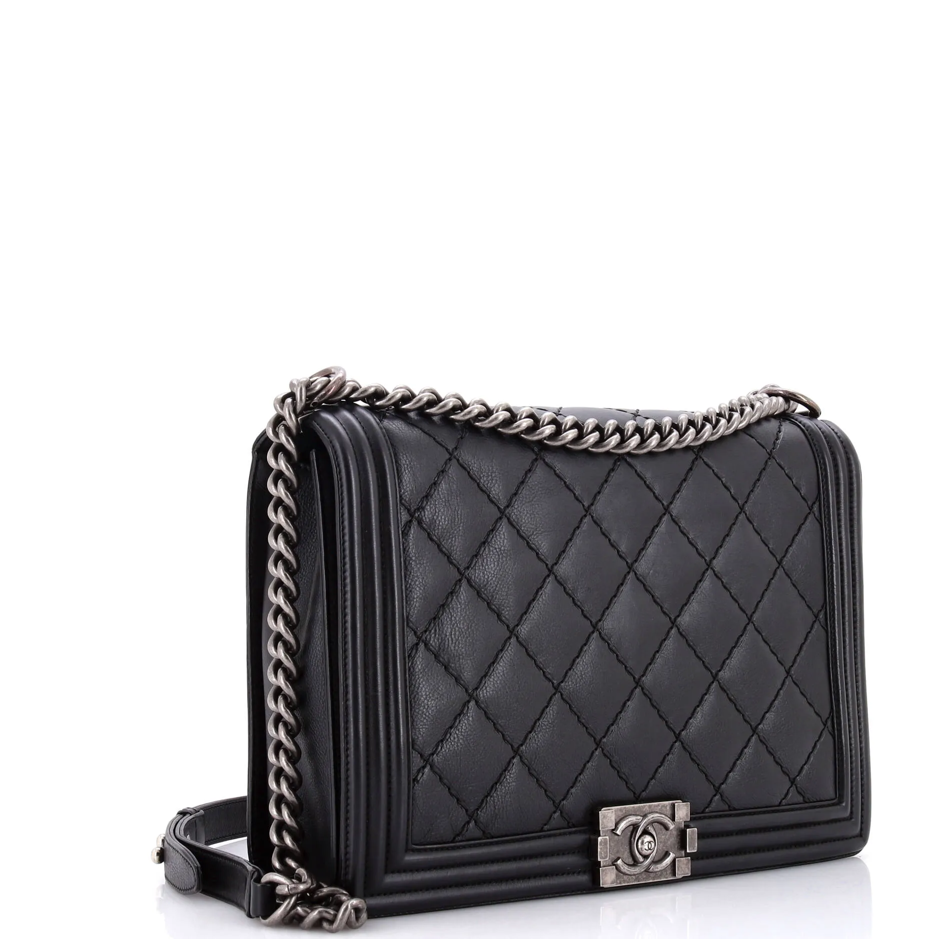 Pre-Loved Chanel Stitch Boy Flap Bag Quilted Calfskin New Medium sold by Zulily product image thumbnail 2
