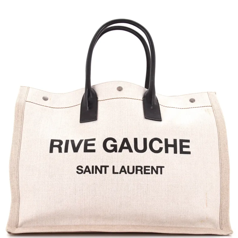 Pre-Loved Saint Laurent Rive Gauche Shopper Tote Canvas Large sold by Zulily