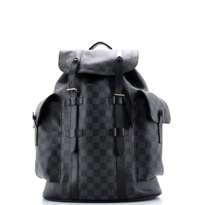 Pre-Loved Louis Vuitton Christopher Backpack Damier Graphite PM made by Louis Vuitton