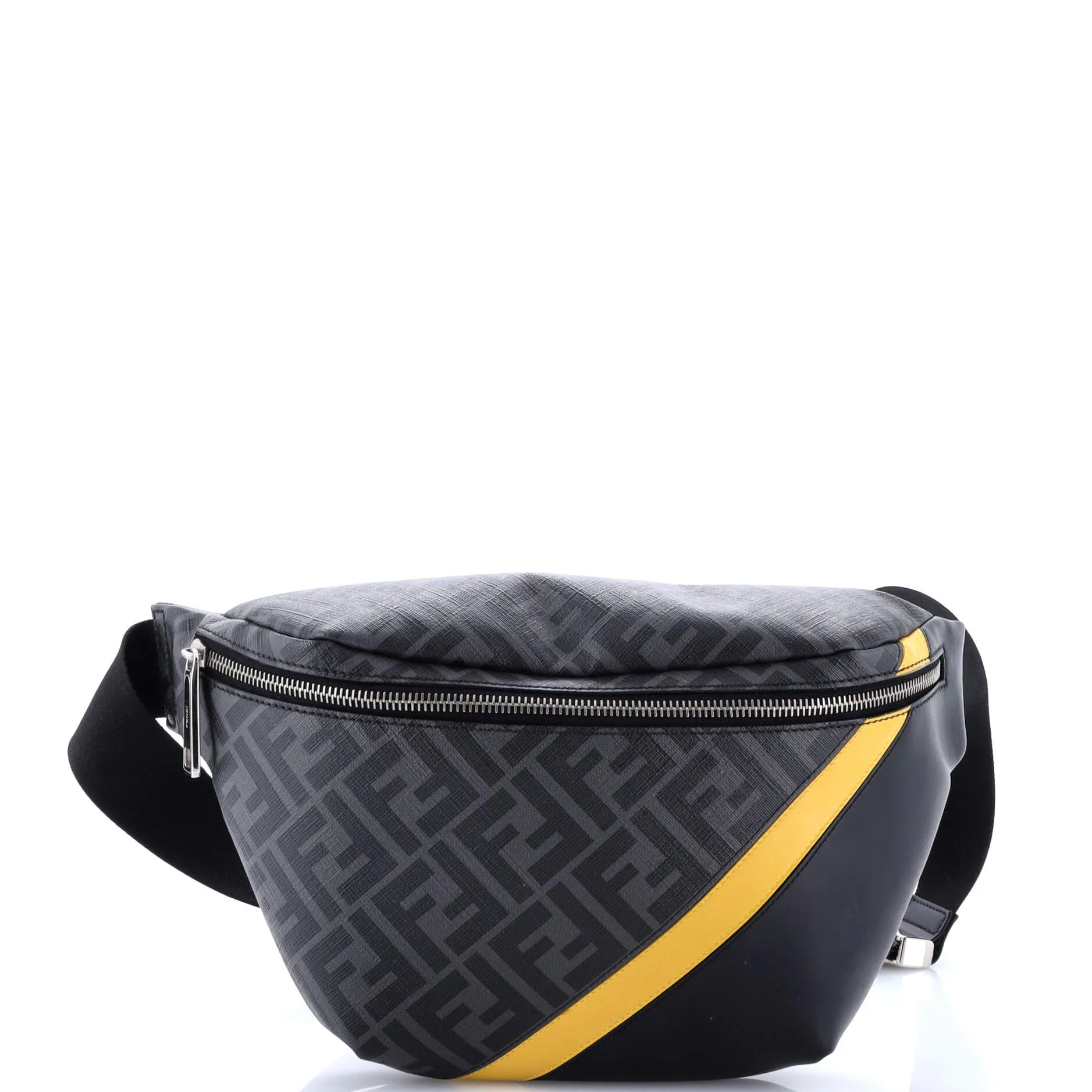 Pre-Loved Fendi Zip Belt Bag Zucca Coated Canvas and Leather sold by Zulily