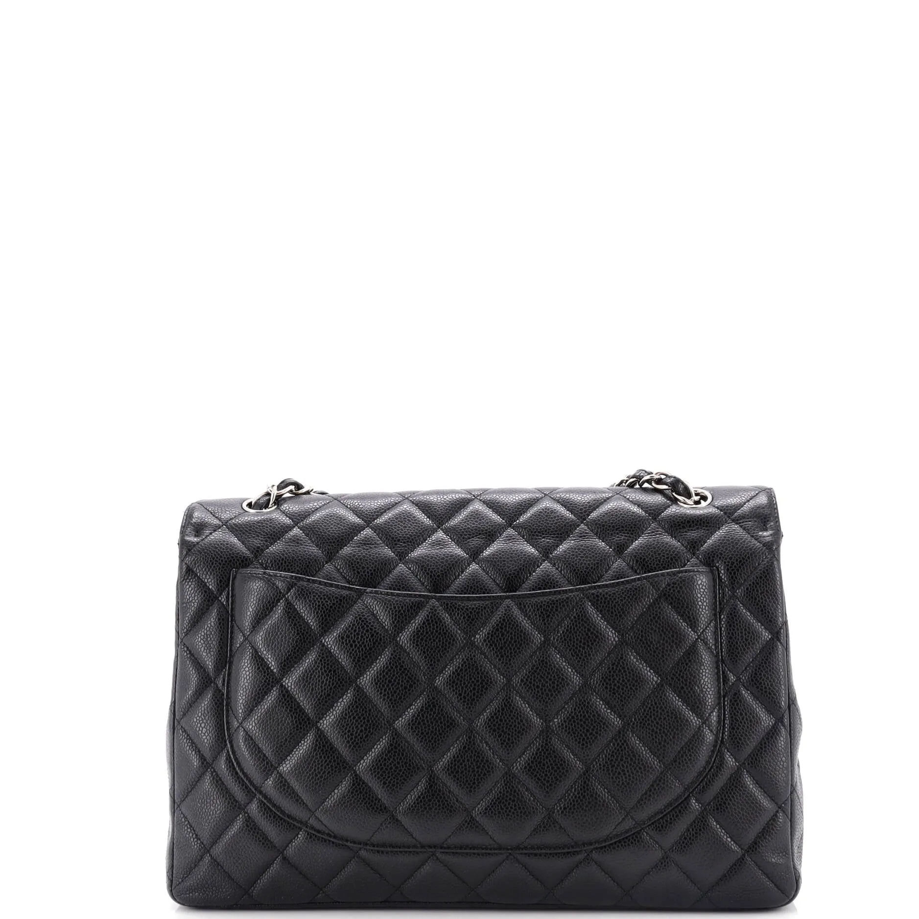 Pre-Loved Chanel Classic Single Flap Bag Quilted Caviar Maxi sold by Zulily product image thumbnail 4