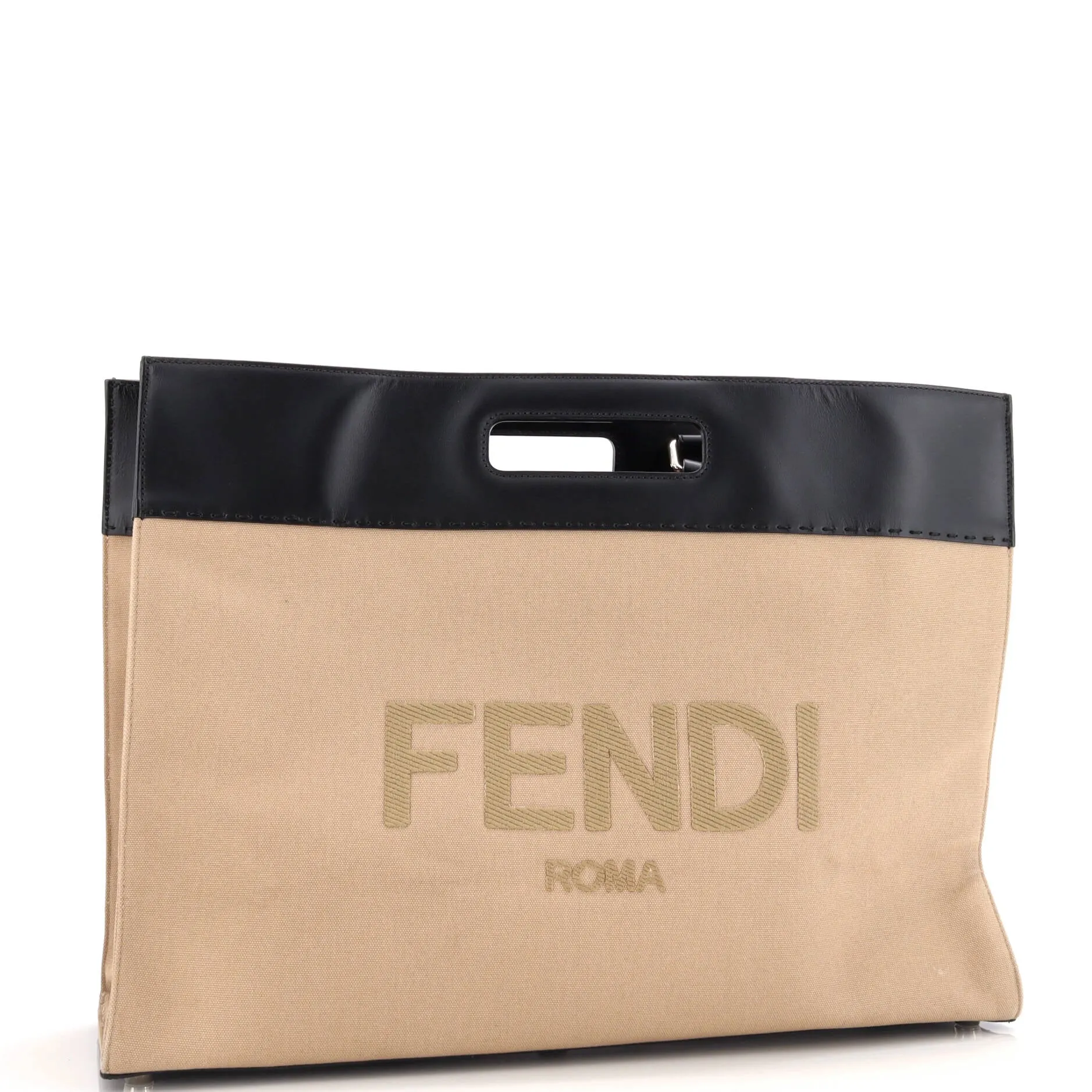 Pre-Loved Fendi Cut Out Handle Shopper Tote Canvas Large sold by Zulily product image thumbnail 2