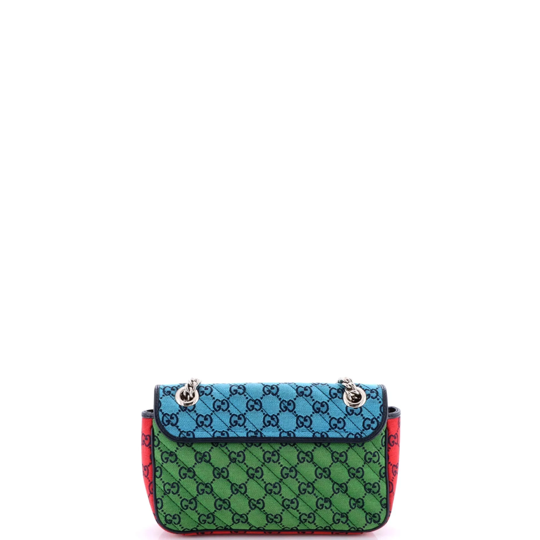 Pre-Loved Gucci GG Marmont Flap Bag Diagonal Quilted GG Canvas with Leather Small sold by Zulily product image thumbnail 3