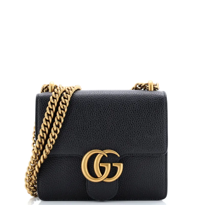 Pre-Loved Gucci GG Marmont Chain Shoulder Bag Leather Small sold by Zulily