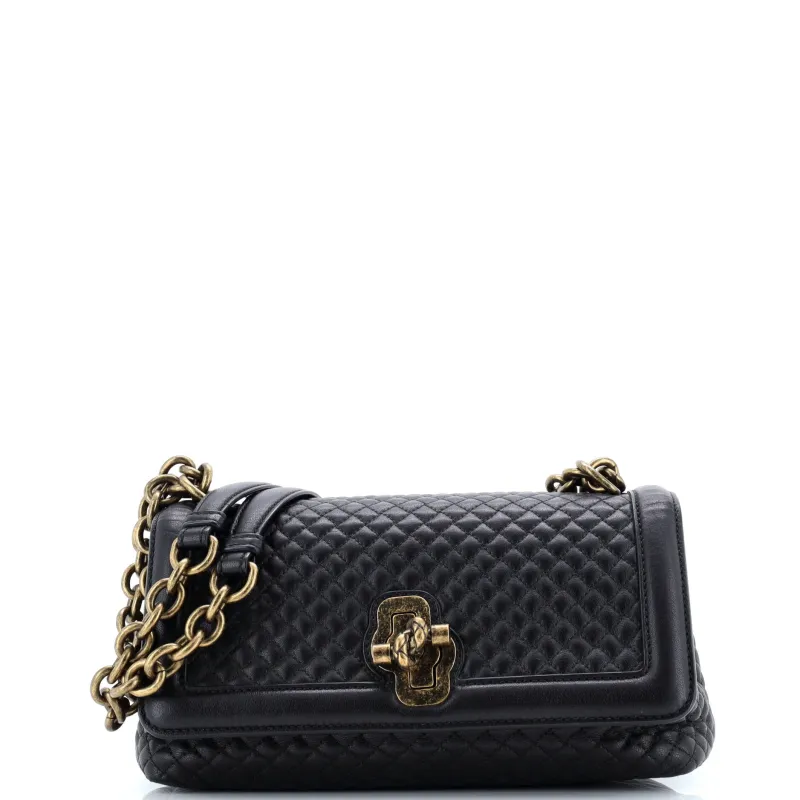Pre-Loved Bottega Veneta Olimpia Knot Flap Bag Quilted Calfskin Medium sold by Zulily