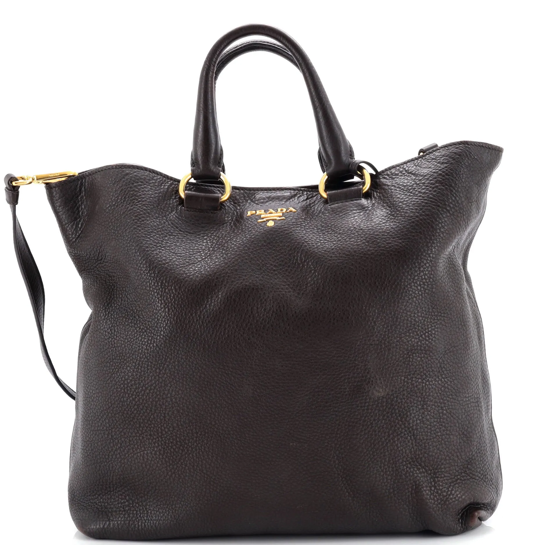 Pre-Loved Prada Convertible Shopper Tote Vitello Daino Large sold by Zulily