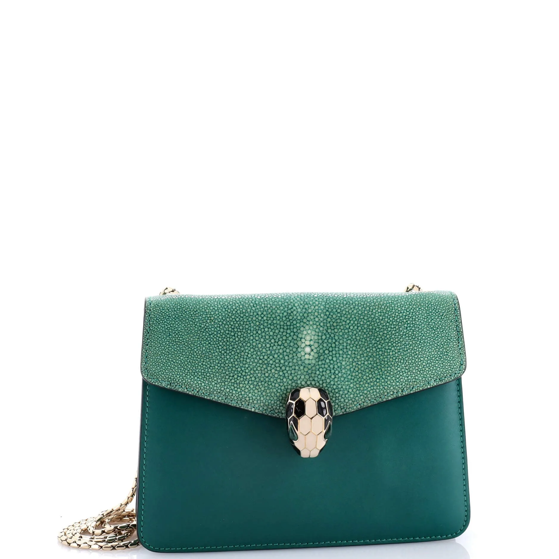 Pre-Loved Bvlgari Serpenti Forever Square Shoulder Bag Leather and Stingray Small sold by Zulily product image thumbnail 2