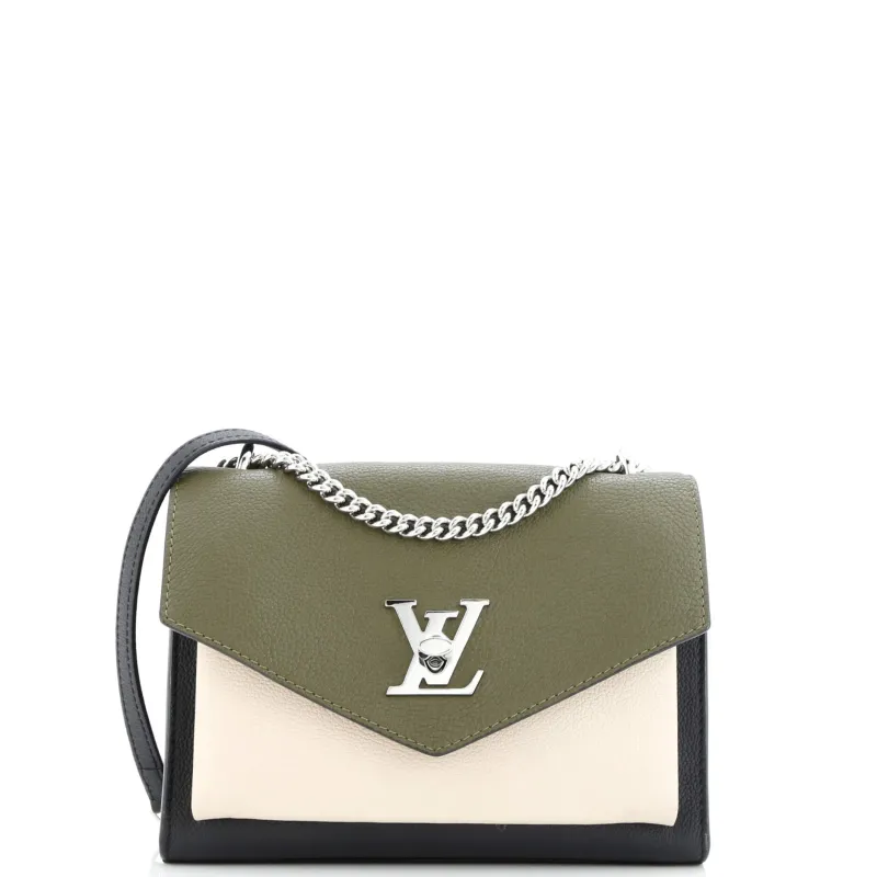 Pre-Loved Louis Vuitton Mylockme Monochrome Handbag Leather BB sold by Zulily