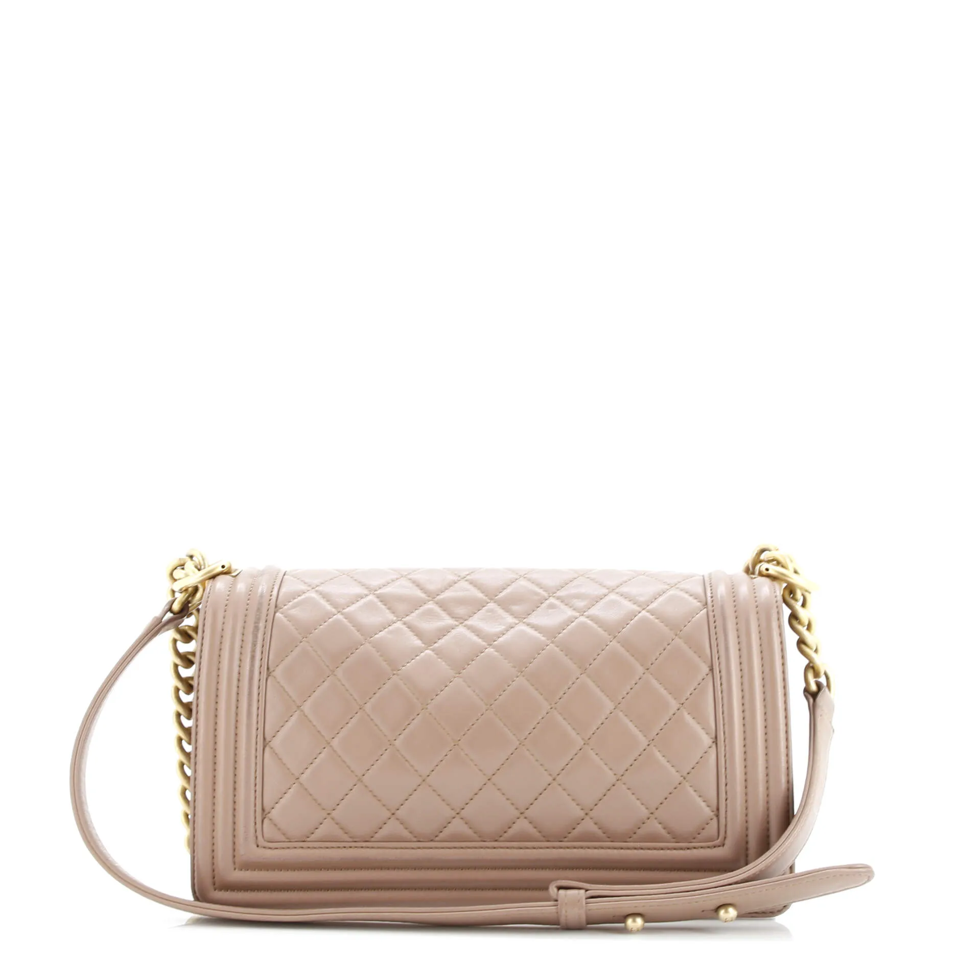 Pre-Loved Chanel Boy Flap Bag Quilted Lambskin Old Medium sold by Zulily product image thumbnail 4