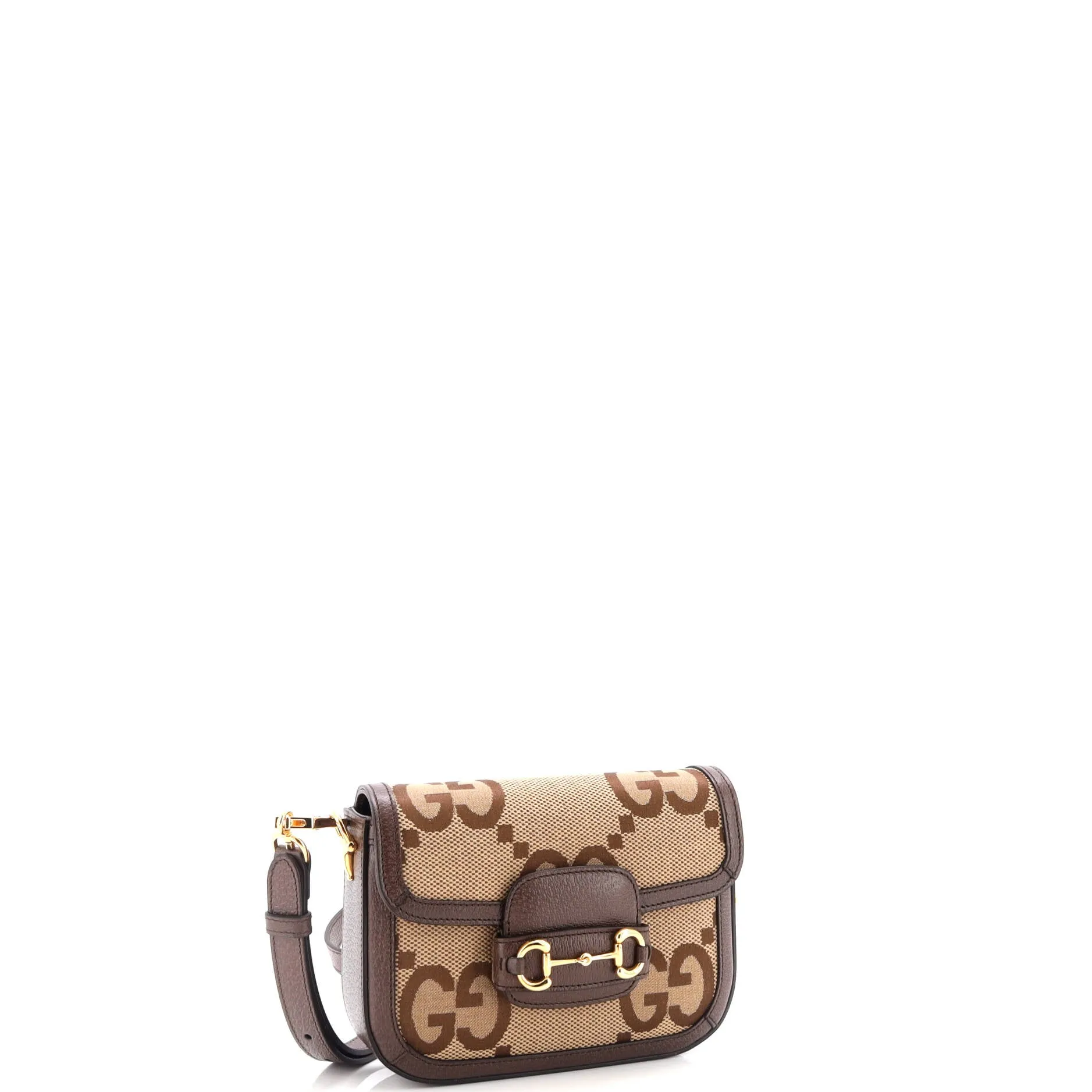 Pre-Loved Gucci Horsebit 1955 Shoulder Bag Jumbo GG Canvas Mini sold by Zulily product image thumbnail 2