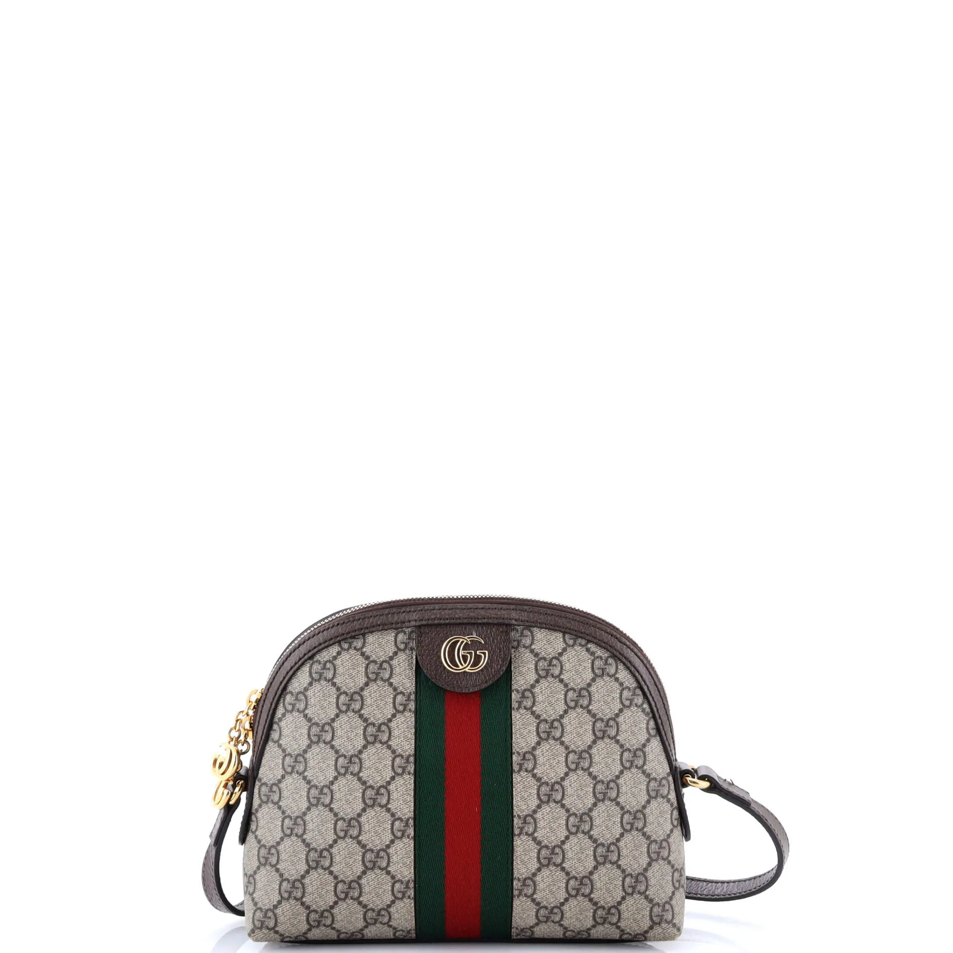 Pre-Loved Gucci Ophidia Dome Shoulder Bag GG Coated Canvas Small sold by Zulily