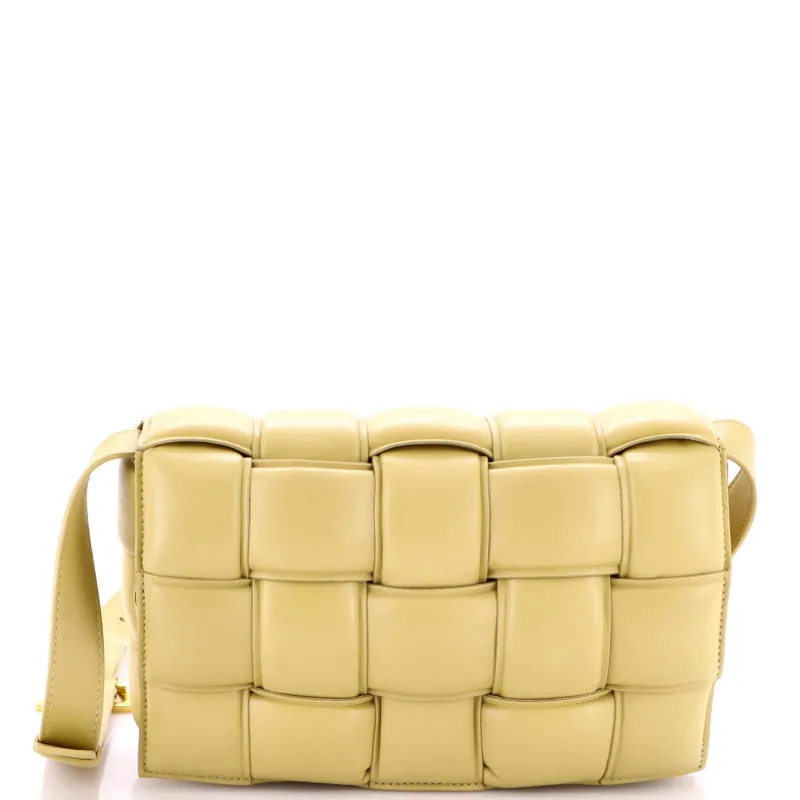 Pre-Loved Bottega Veneta Cassette Crossbody Bag Padded Maxi Intrecciato Leather sold by Zulily