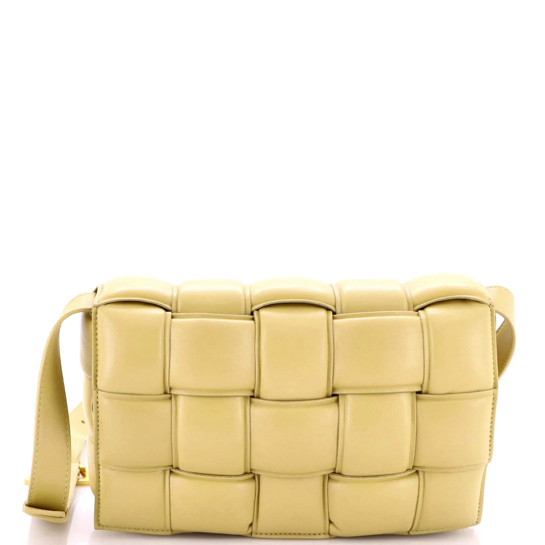 Pre-Loved Bottega Veneta Cassette Crossbody Bag Padded Maxi Intrecciato Leather sold by Zulily