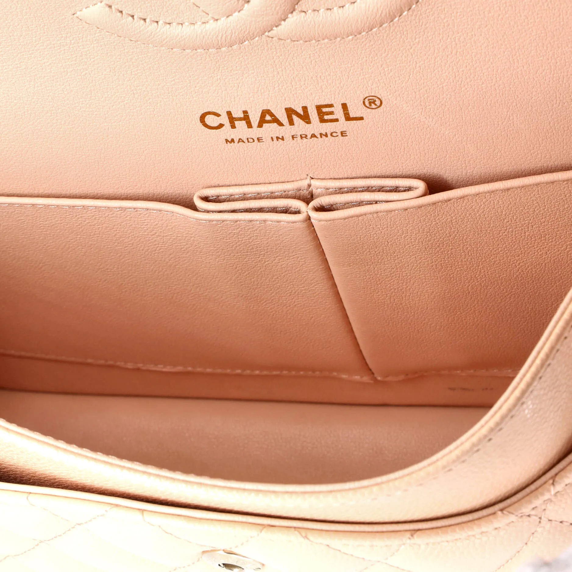 Pre-Loved Chanel Classic Double Flap Bag Quilted Caviar Medium sold by Zulily product image thumbnail 5