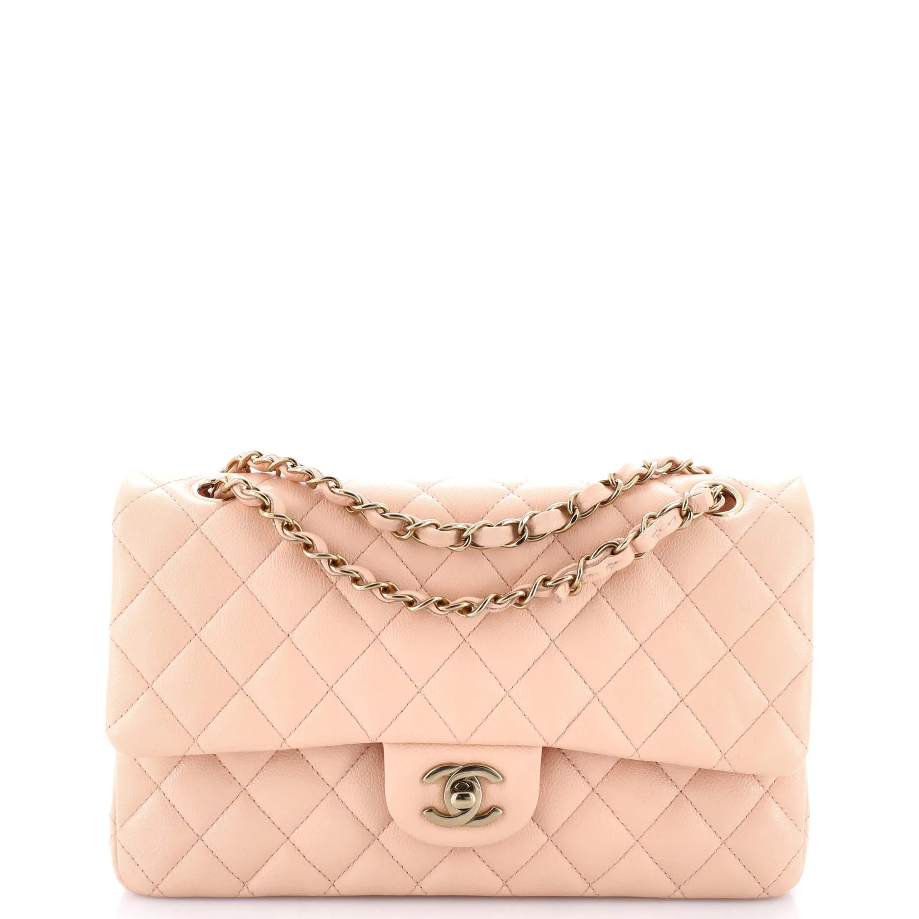 Pre-Loved Chanel Classic Double Flap Bag Quilted Caviar Medium sold by Zulily