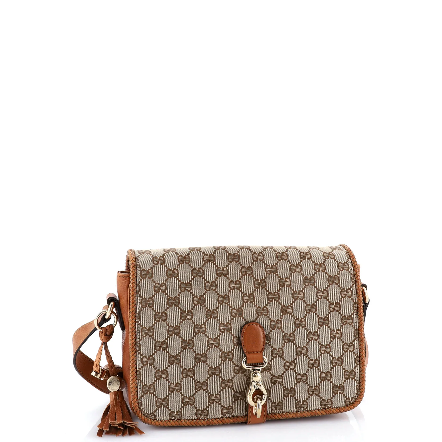 Pre-Loved Gucci Marrakech Messenger Bag GG Canvas with Leather Medium sold by Zulily product image thumbnail 2