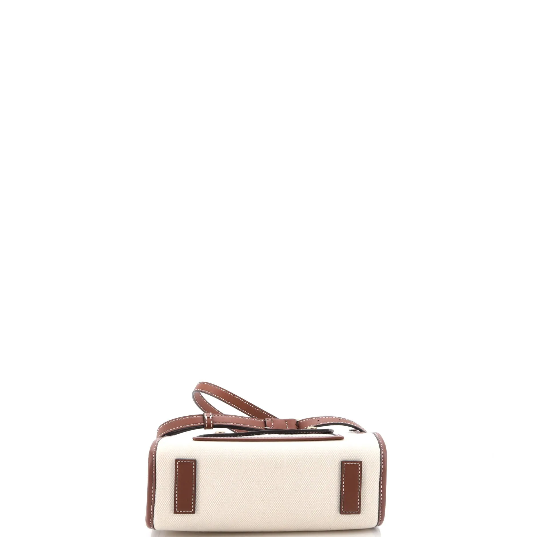 Pre-Loved Burberry Freya Shopping Tote Canvas with Leather Mini sold by Zulily product image thumbnail 4