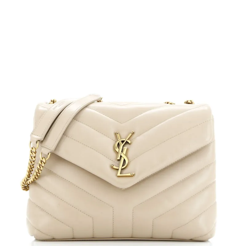Pre-Loved Saint Laurent Loulou Shoulder Bag Matelasse Chevron Leather Small sold by Zulily