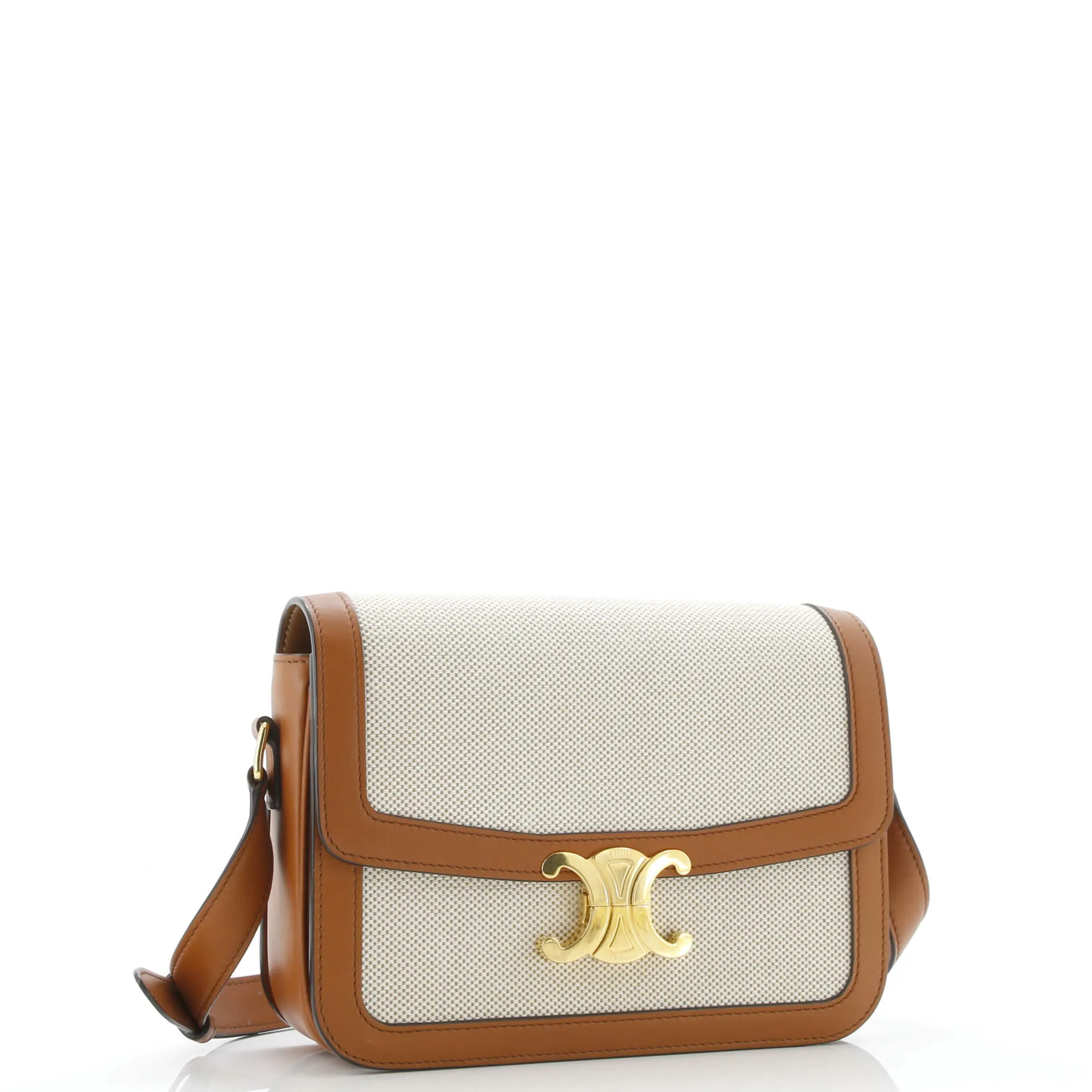 Pre-Loved Celine Triomphe Shoulder Bag Canvas with Leather Medium sold by Zulily product image thumbnail 4