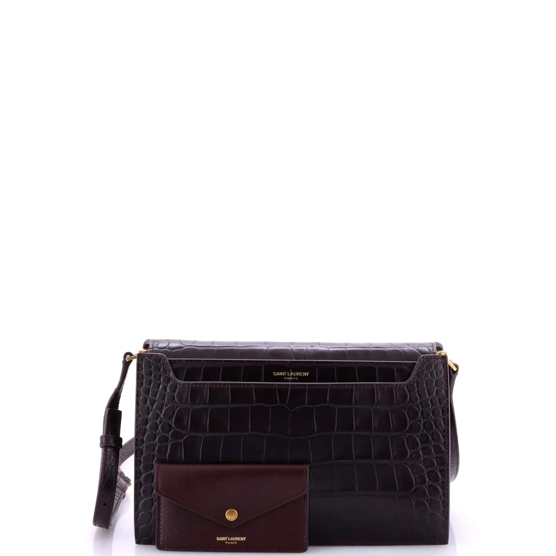 Pre-Loved Saint Laurent Catherine Crossbody Bag Crocodile Embossed Leather sold by Zulily product image thumbnail 2