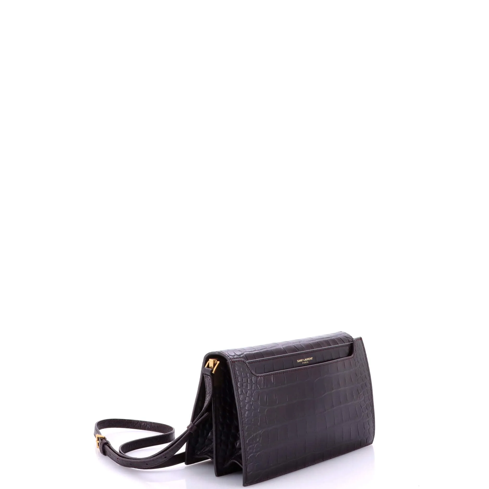 Pre-Loved Saint Laurent Catherine Crossbody Bag Crocodile Embossed Leather sold by Zulily product image thumbnail 3