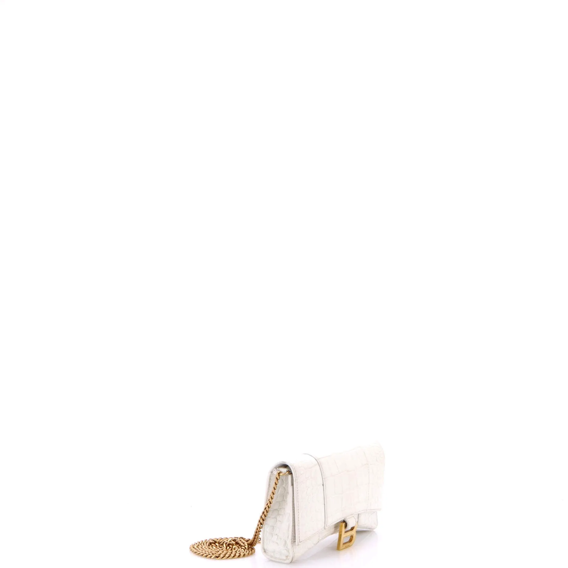 Pre-Loved Balenciaga Hourglass Chain Wallet Crocodile Embossed Leather sold by Zulily product image thumbnail 2