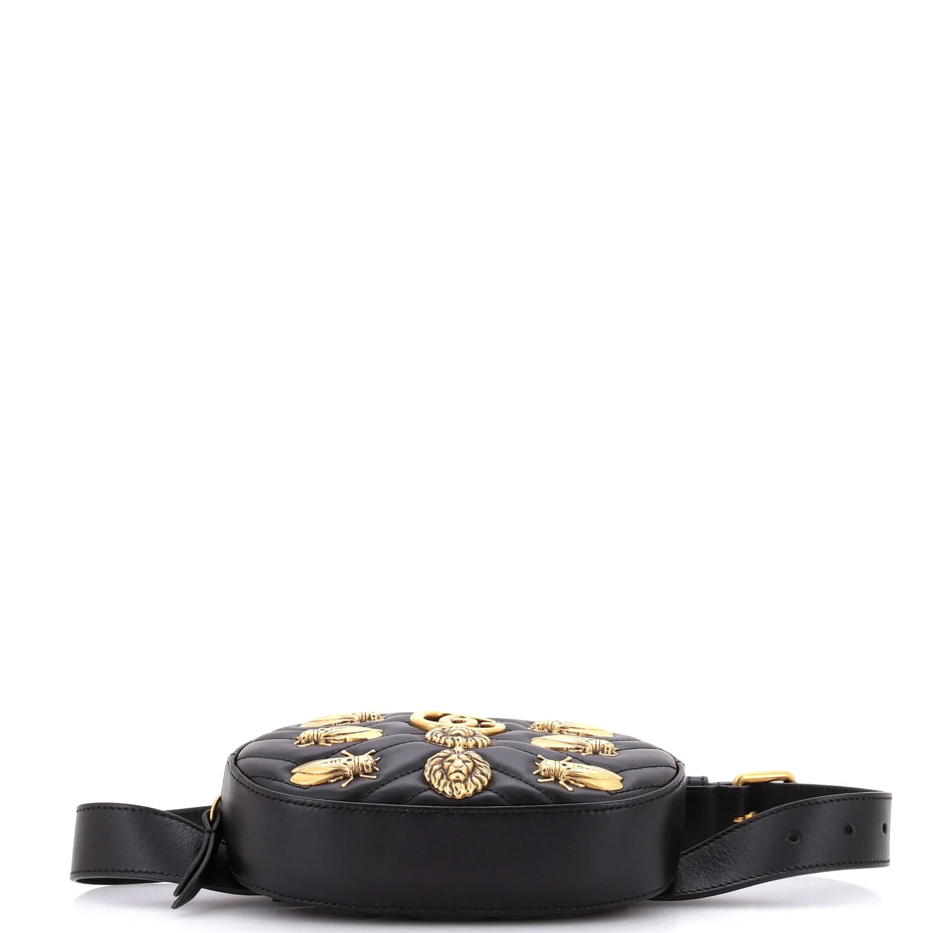 Pre-Loved Gucci GG Marmont Belt Bag Embellished Matelasse Leather sold by Zulily product image thumbnail 4