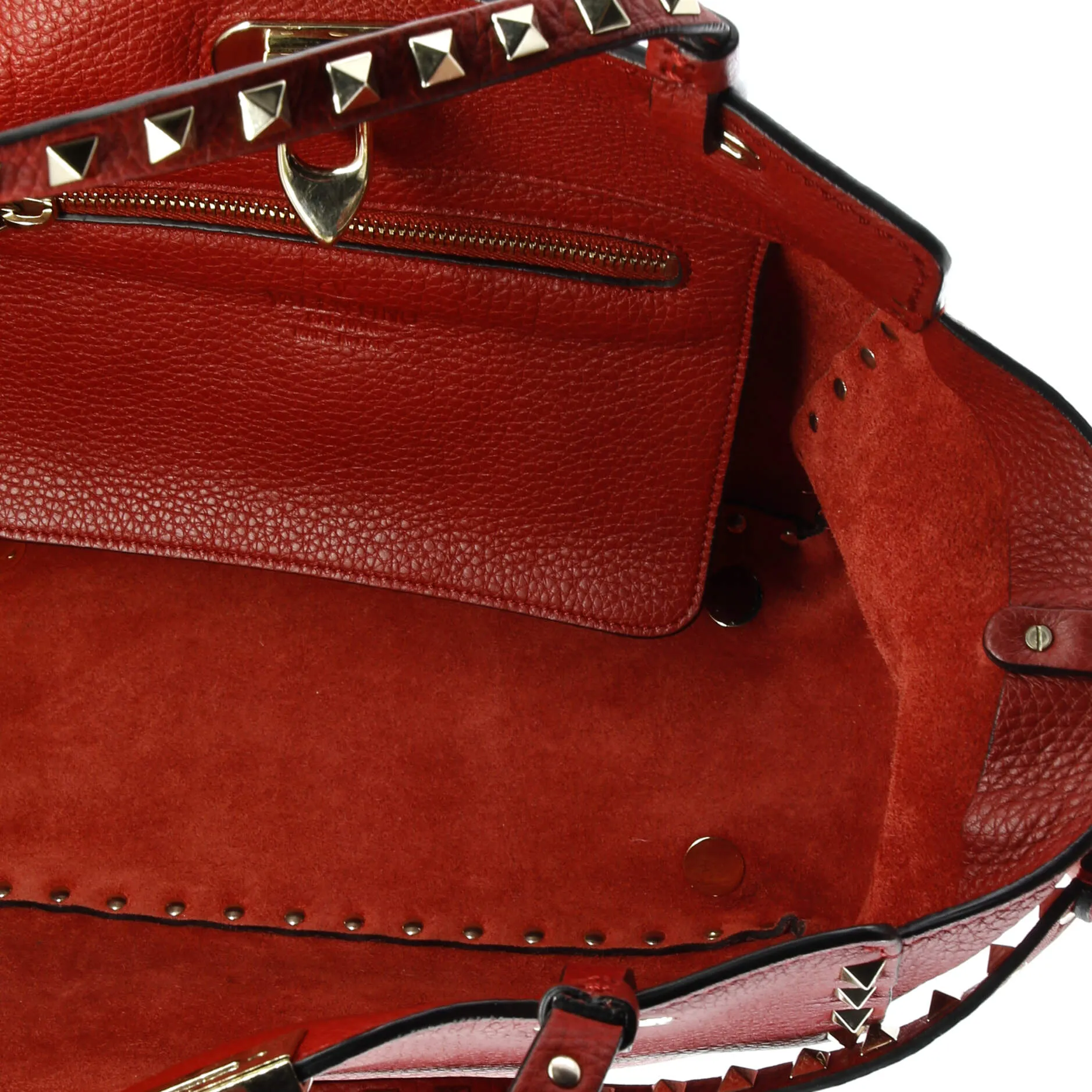 Pre-Loved Valentino Rockstud Tote Pebbled Leather Small sold by Zulily product image thumbnail 5