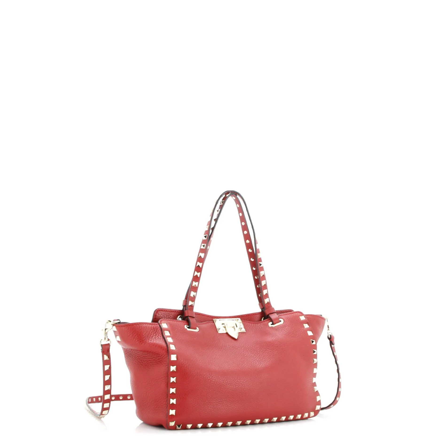 Pre-Loved Valentino Rockstud Tote Pebbled Leather Small sold by Zulily product image thumbnail 2