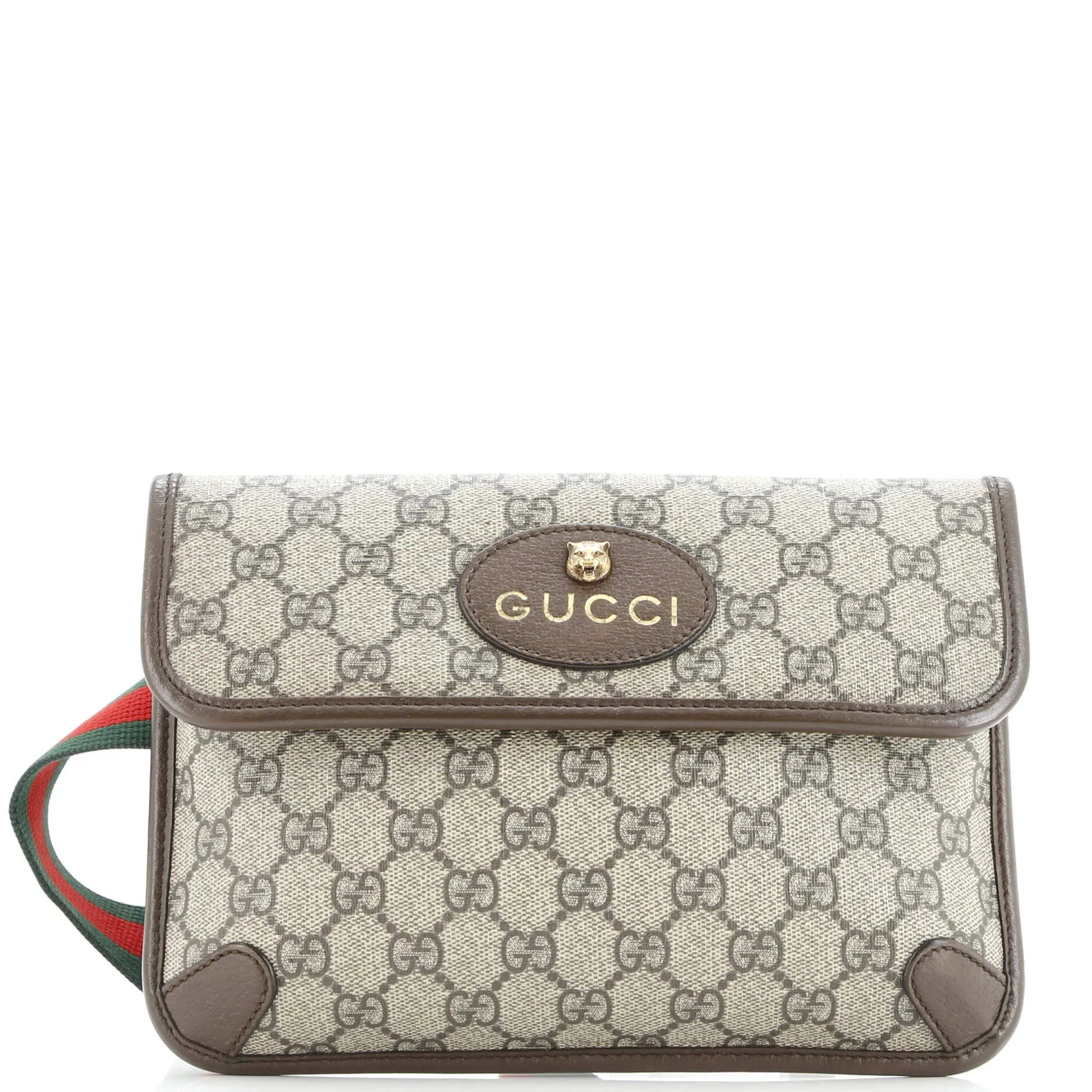 Pre-Loved Gucci Neo Vintage Flap Belt Bag GG Coated Canvas sold by Zulily