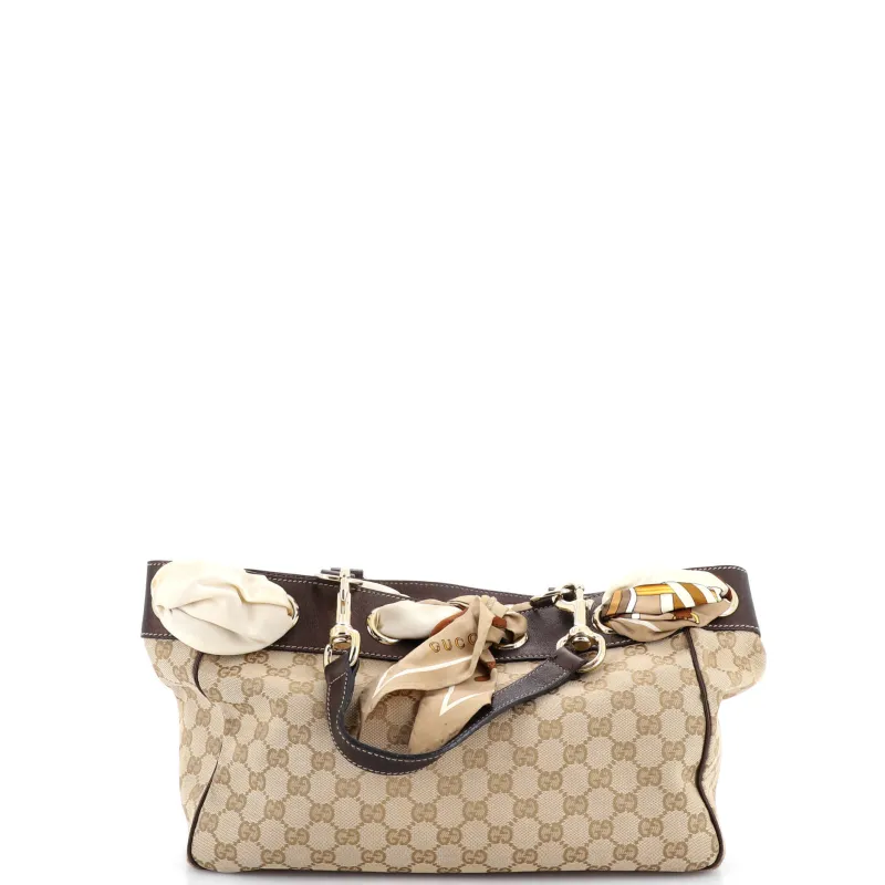 Pre-Loved Gucci Positano Tote GG Canvas Small sold by Zulily