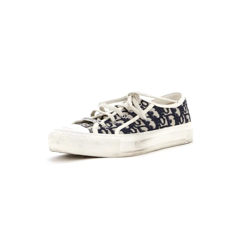 Pre-Loved Christian Dior Women's Walk'N'Dior Sneakers Oblique Canvas sold by Zulily