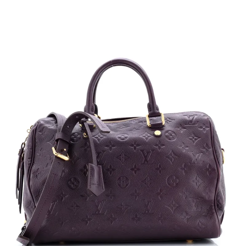 Pre-Loved Louis Vuitton Speedy Bandouliere Bag Monogram Empreinte Leather 30 sold by Zulily