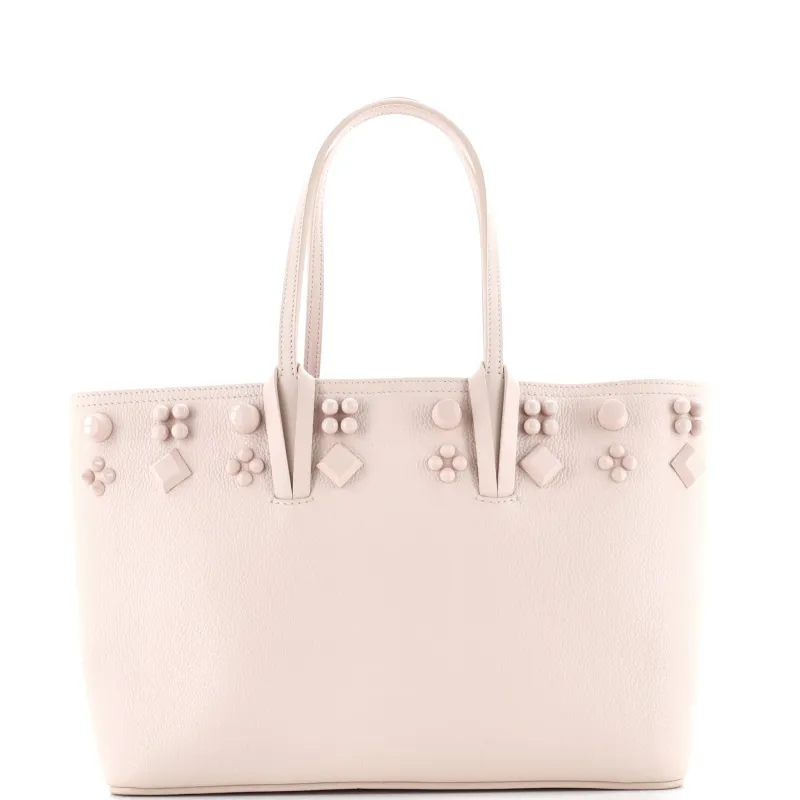 Pre-Loved Christian Louboutin Cabata Empire Tote Studded Leather Small sold by Zulily