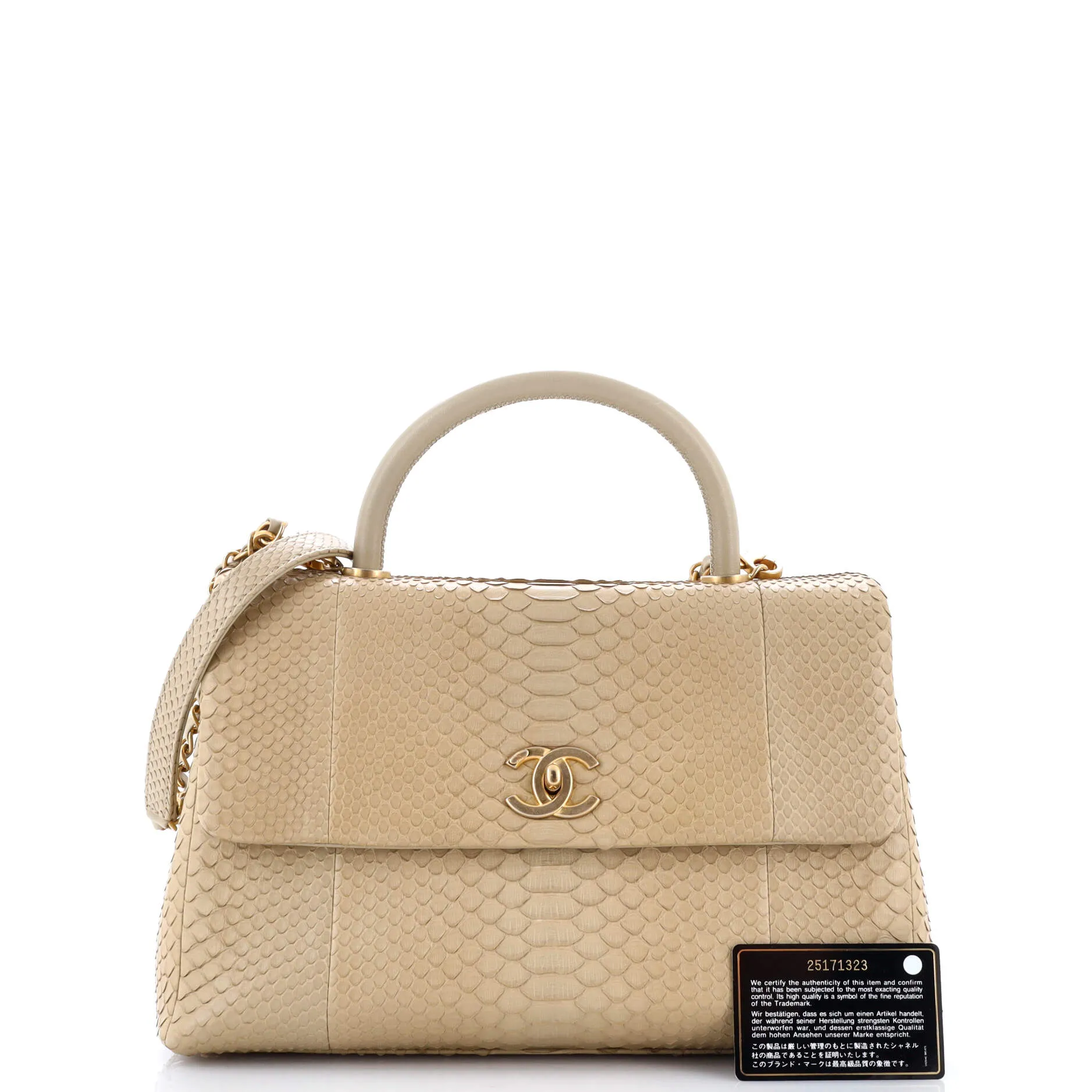 Pre-Loved Chanel Coco Top Handle Bag Python Medium sold by Zulily product image thumbnail 2