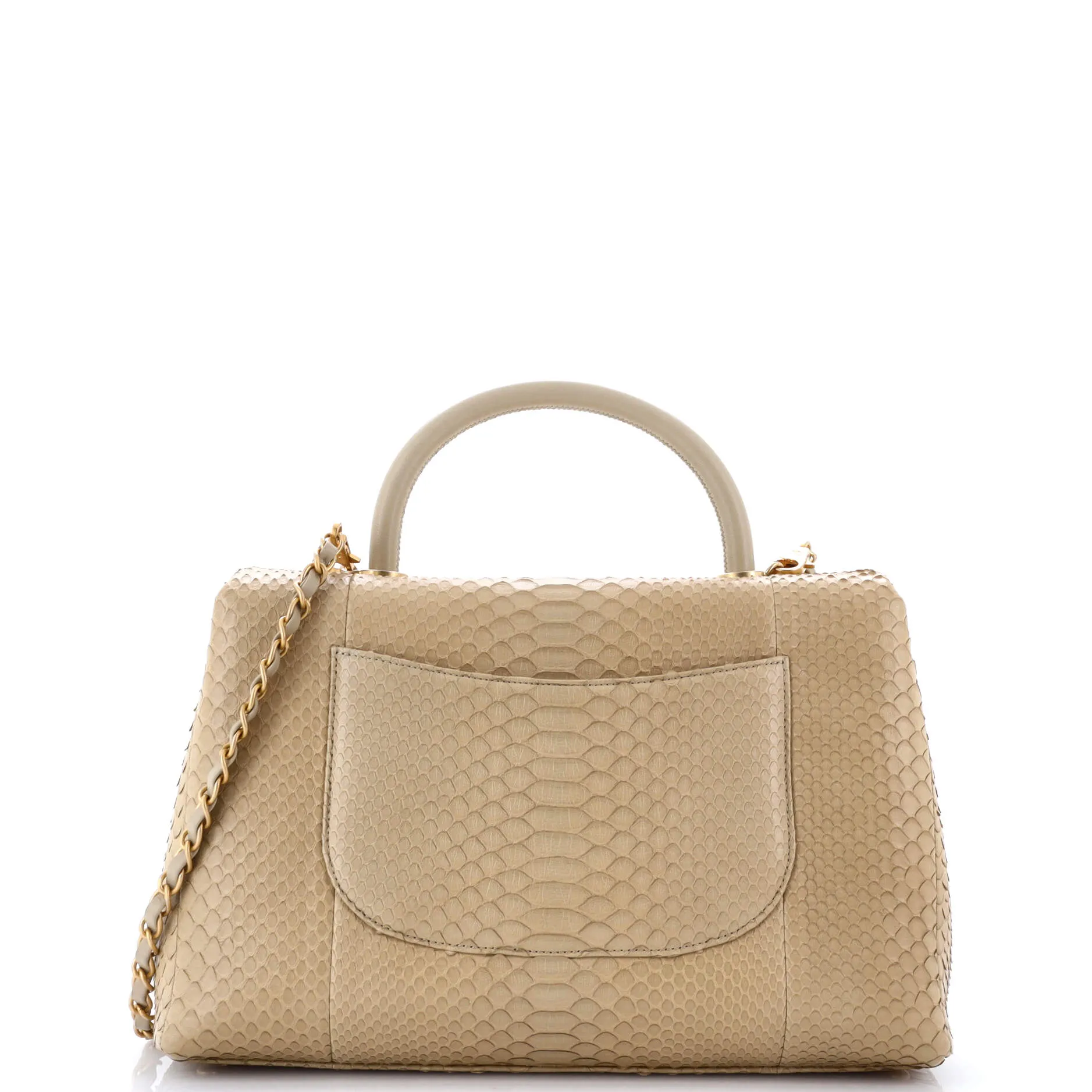 Pre-Loved Chanel Coco Top Handle Bag Python Medium sold by Zulily product image thumbnail 4