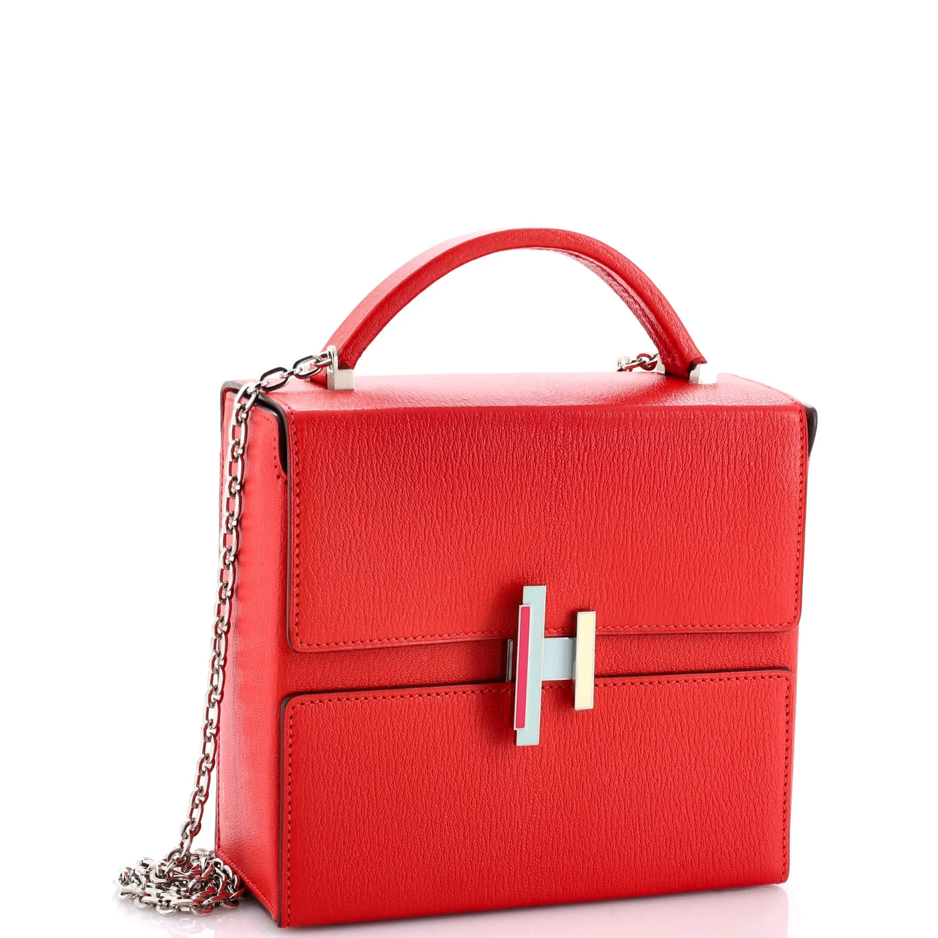 Pre-Loved Hermes Cinhetic Top Handle Bag Chevre Mysore sold by Zulily product image thumbnail 3