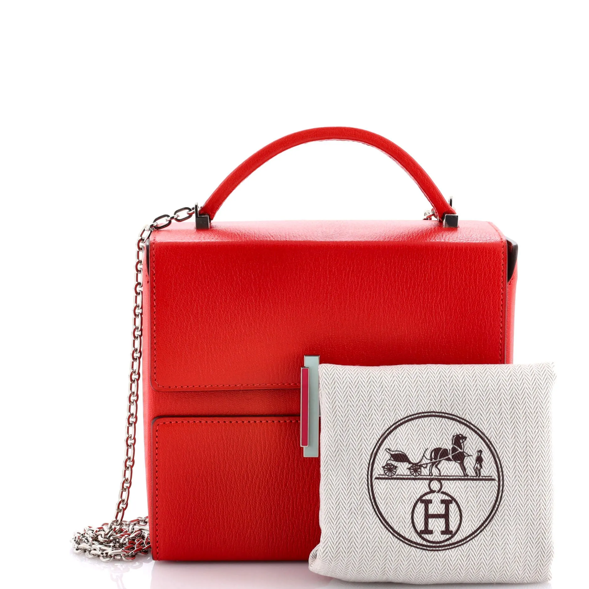 Pre-Loved Hermes Cinhetic Top Handle Bag Chevre Mysore sold by Zulily product image thumbnail 2