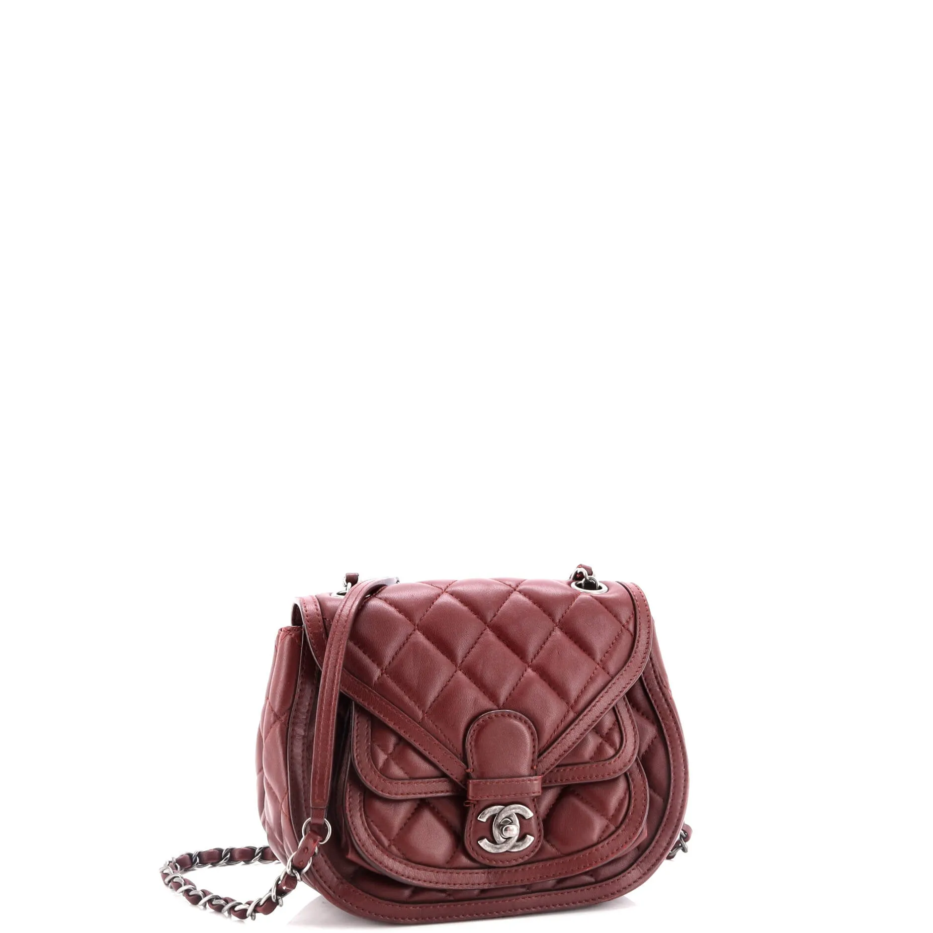 Pre-Loved Chanel Saddle Bag Quilted Calfskin Small sold by Zulily product image thumbnail 2