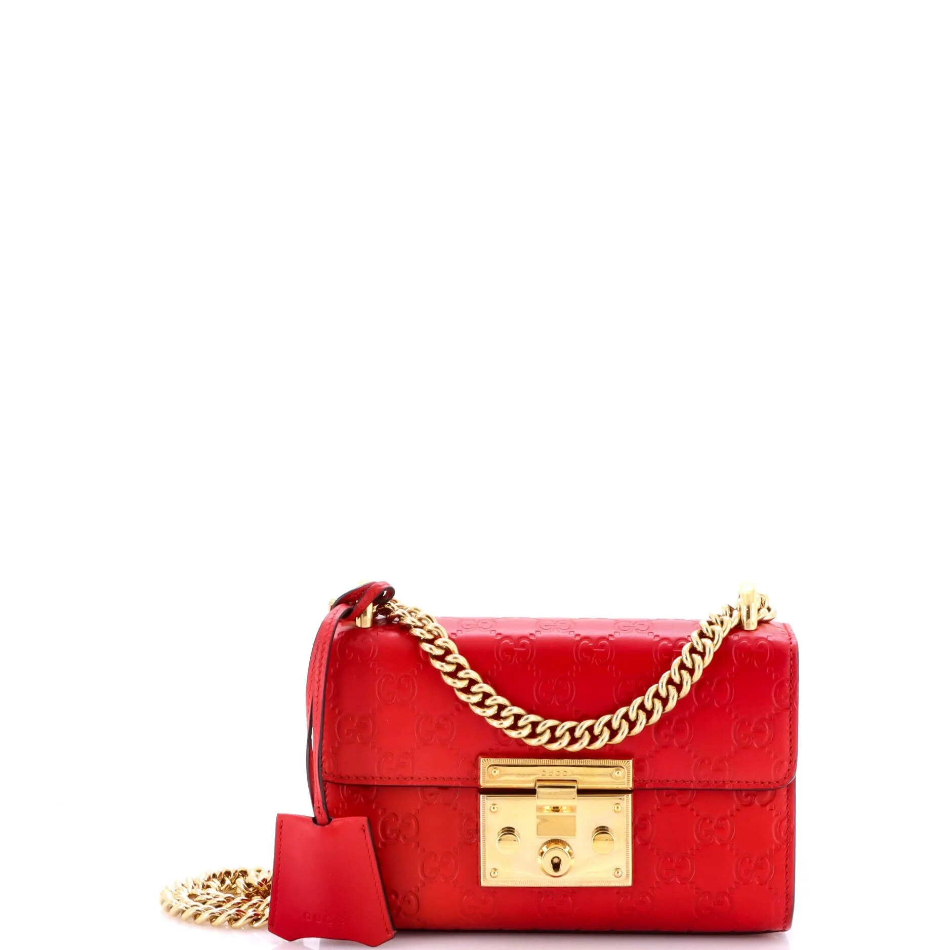 Pre-Loved Gucci Padlock Shoulder Bag Guccissima Leather Small sold by Zulily