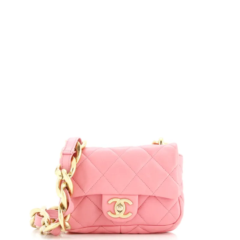 Pre-Loved Chanel Funky Town Flap Bag Quilted Lambskin Mini sold by Zulily