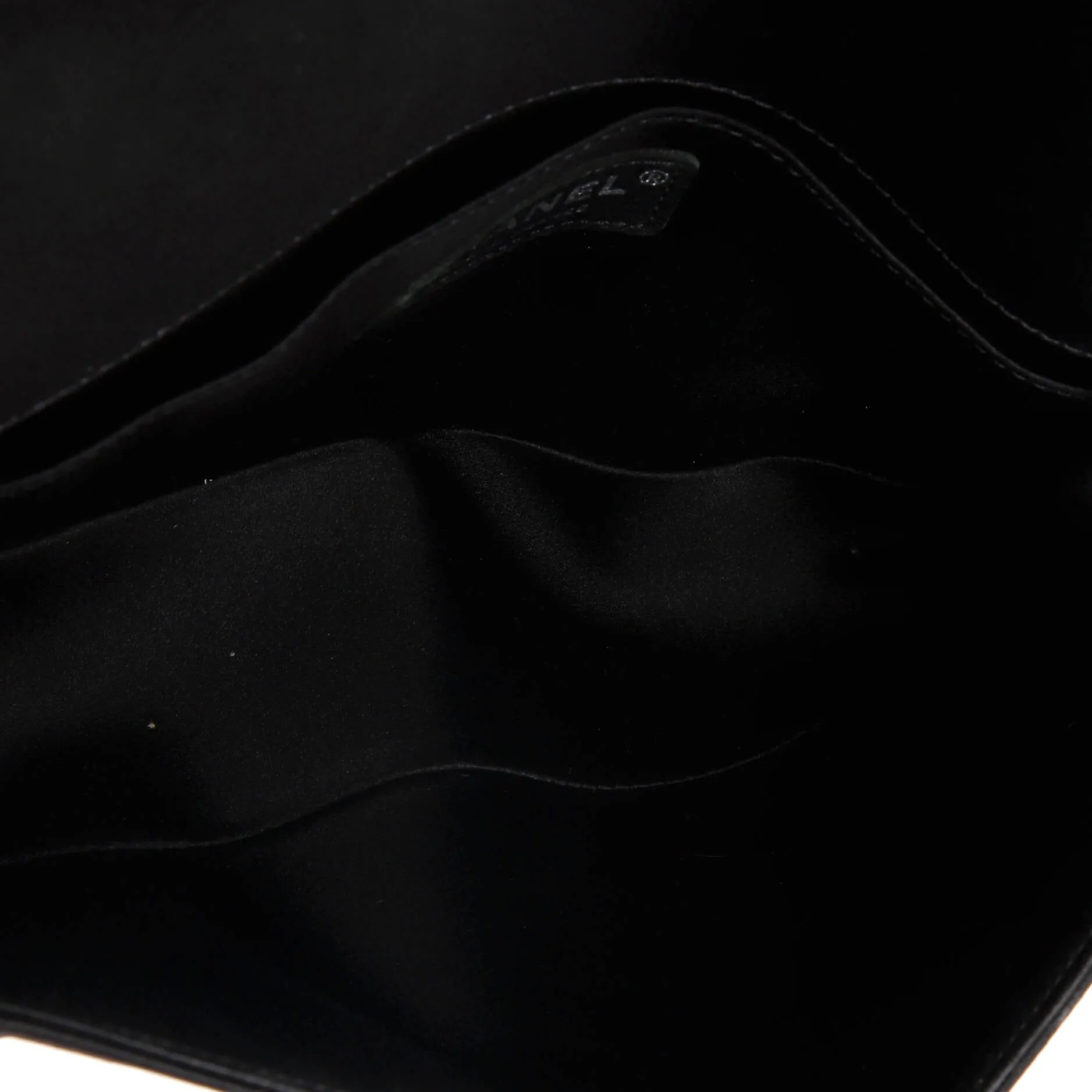 Pre-Loved Chanel Boy Flap Bag Pearl Embellished Satin Old Medium sold by Zulily product image thumbnail 5