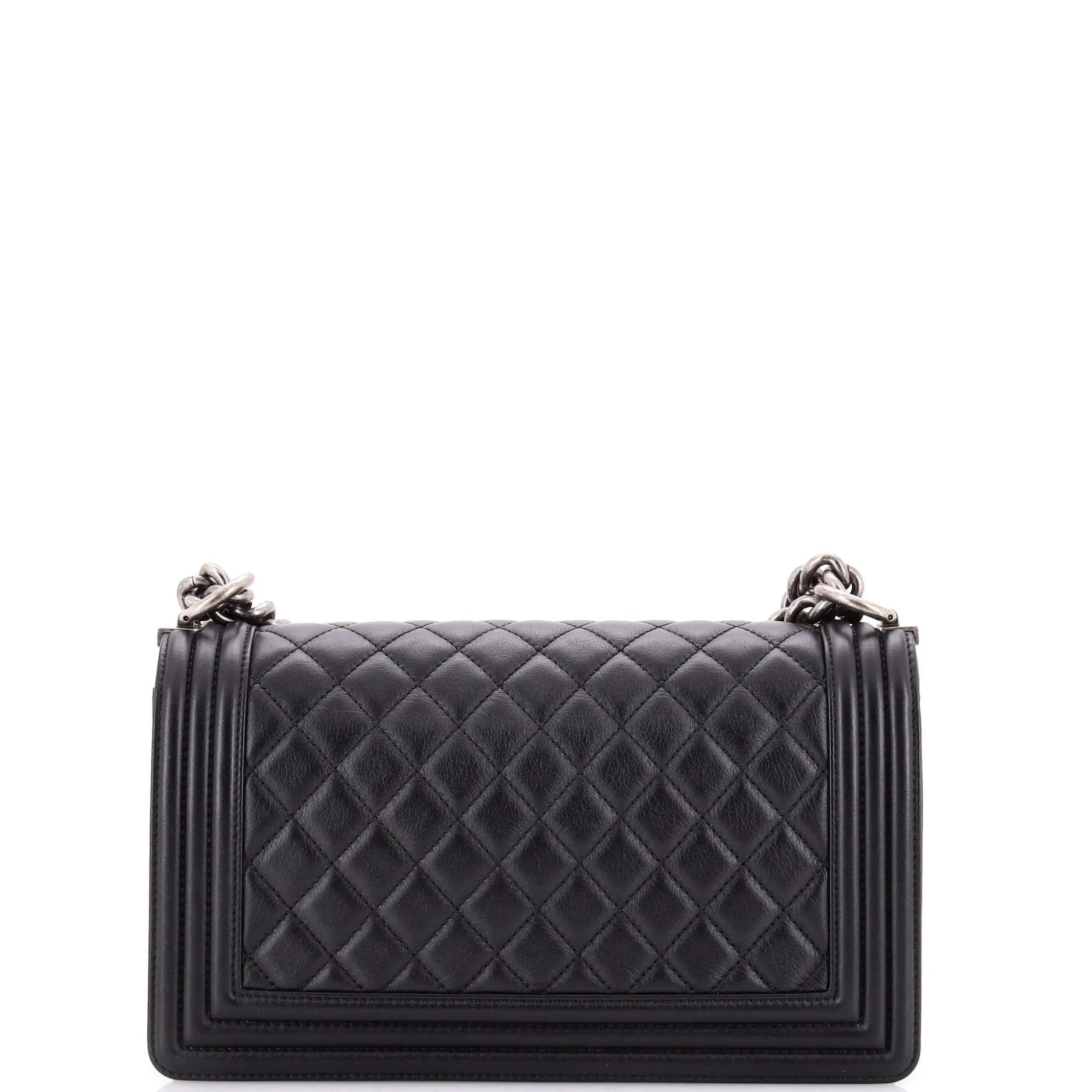 Pre-Loved Chanel Boy Flap Bag Quilted Calfskin Old Medium sold by Zulily product image thumbnail 4