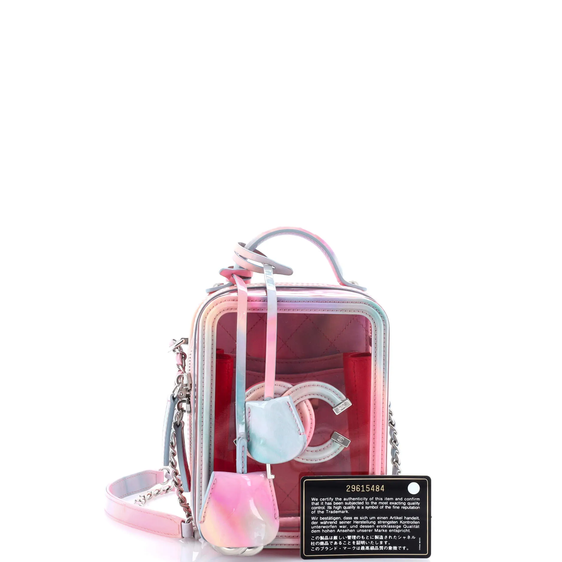 Pre-Loved Chanel Filigree Vertical Vanity Case PVC with Lambskin sold by Zulily product image thumbnail 2