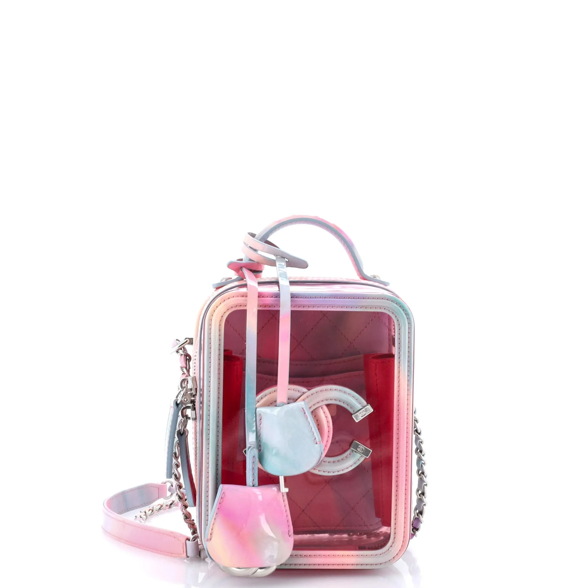 Pre-Loved Chanel Filigree Vertical Vanity Case PVC with Lambskin sold by Zulily